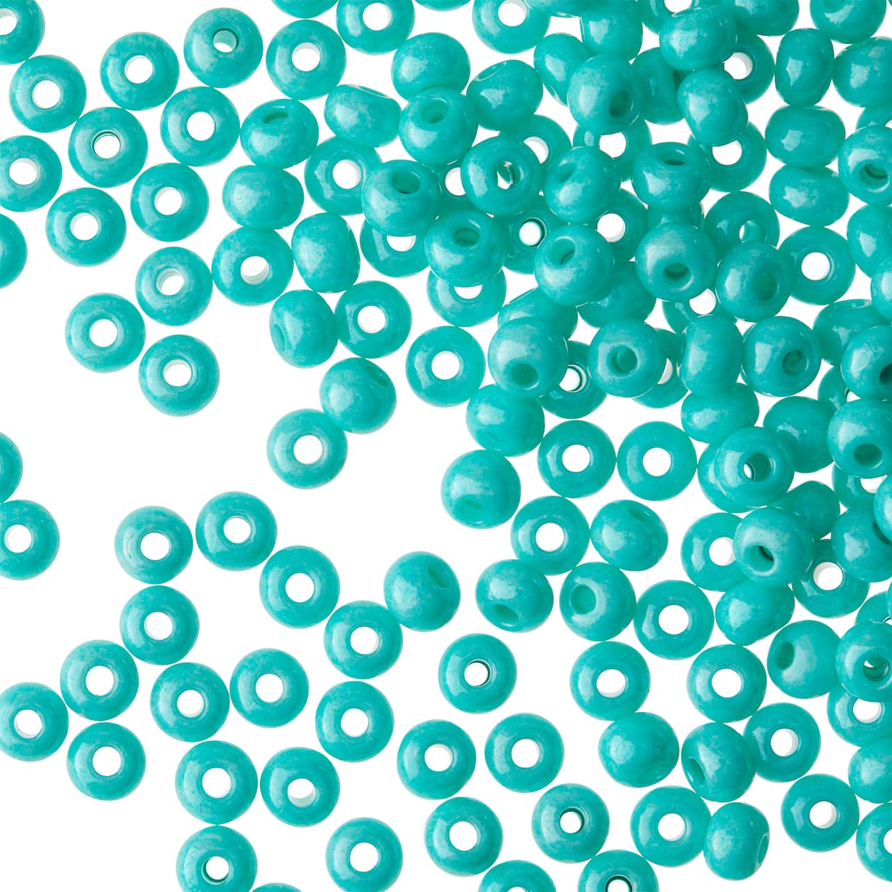 12 Pack: John Bead Turquoise Opaque Czech Glass Seed Beads, 6/0